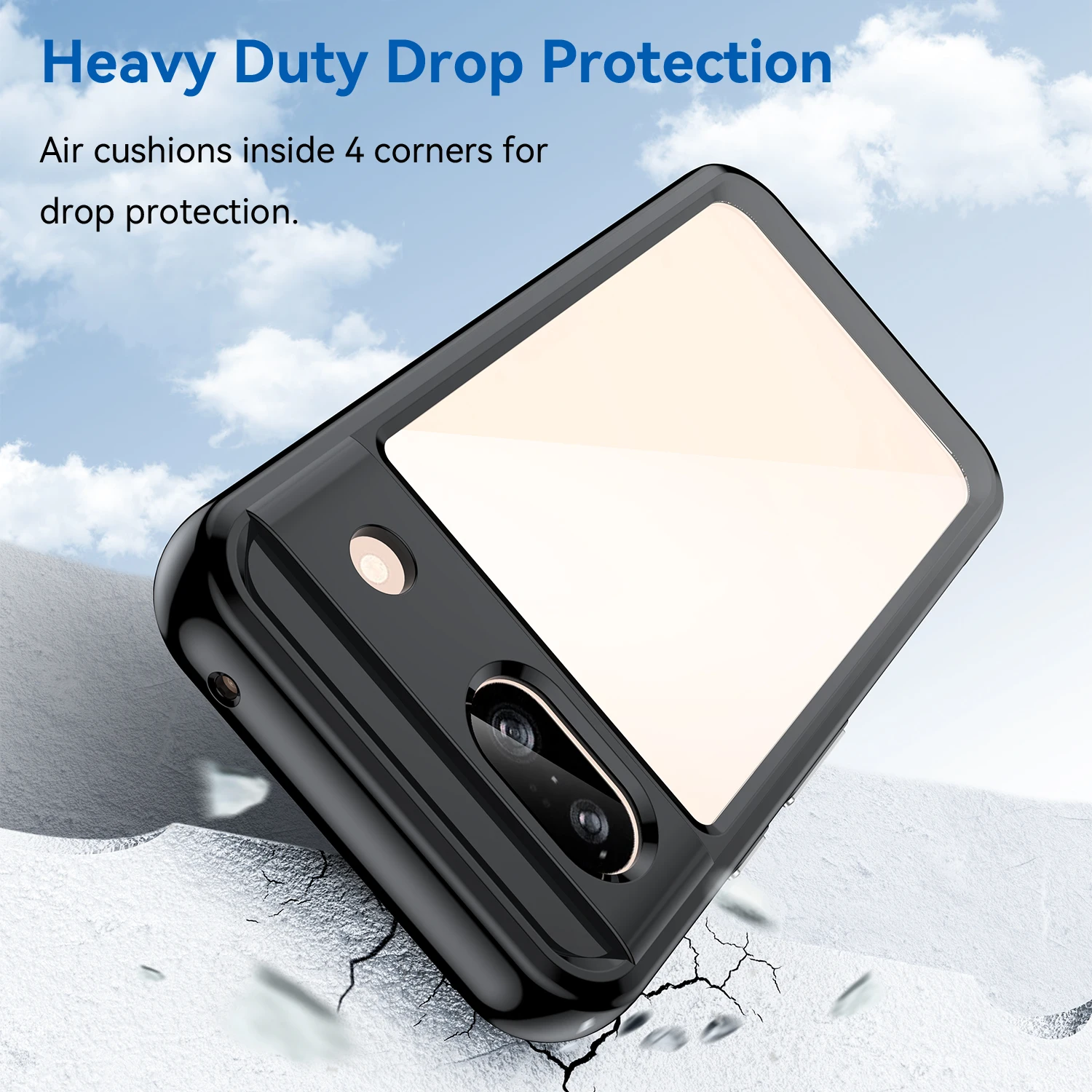 Rugged Shield Colorful Shockproof Case For Google Pixel 8 7 Pro 6A 7A 8A TPU Bumper Transparent Acrylic Protective Back Cover