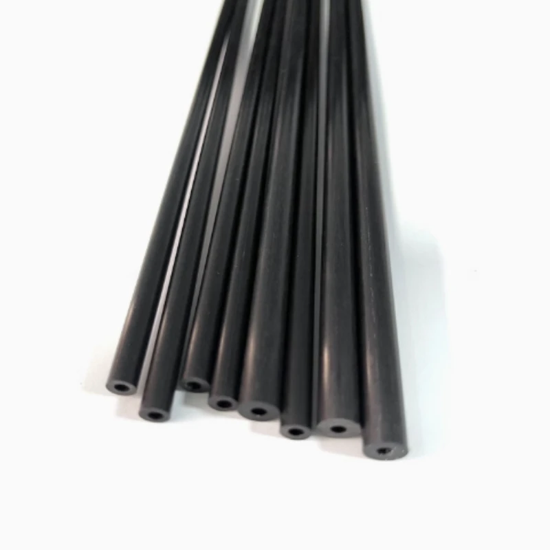 1/2/5/10pcs Hollow Carbon Fiber Round Rod ID 1mm-6mm Circular Tube DIY Handmade Model Part Accessory Length 500mm