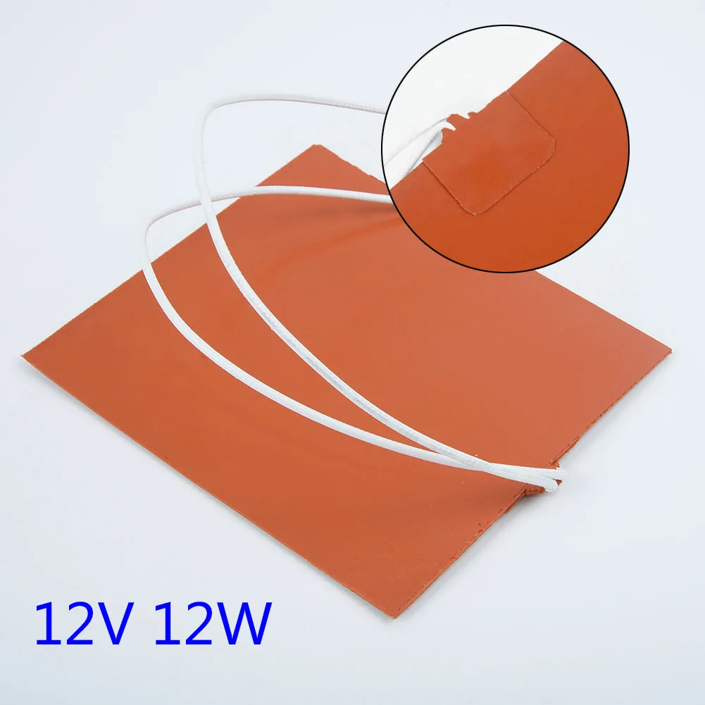 12V 15W Silicone Heater Pad For 3D Printer Heated Bed Heating Mat Heating Pad100x120mm Electric Heat Mat Plate