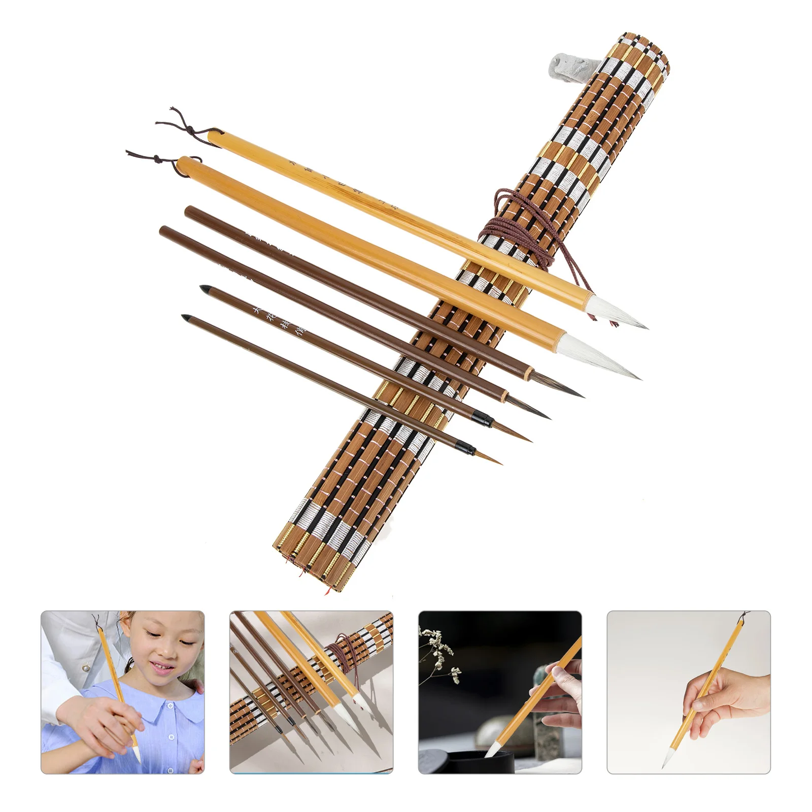 

1 set 1 Set Chinese Painting Calligraphy Line Brush Art Brush Pen Sturdy Premium Material Watercolor Drawing Tool For Beginners