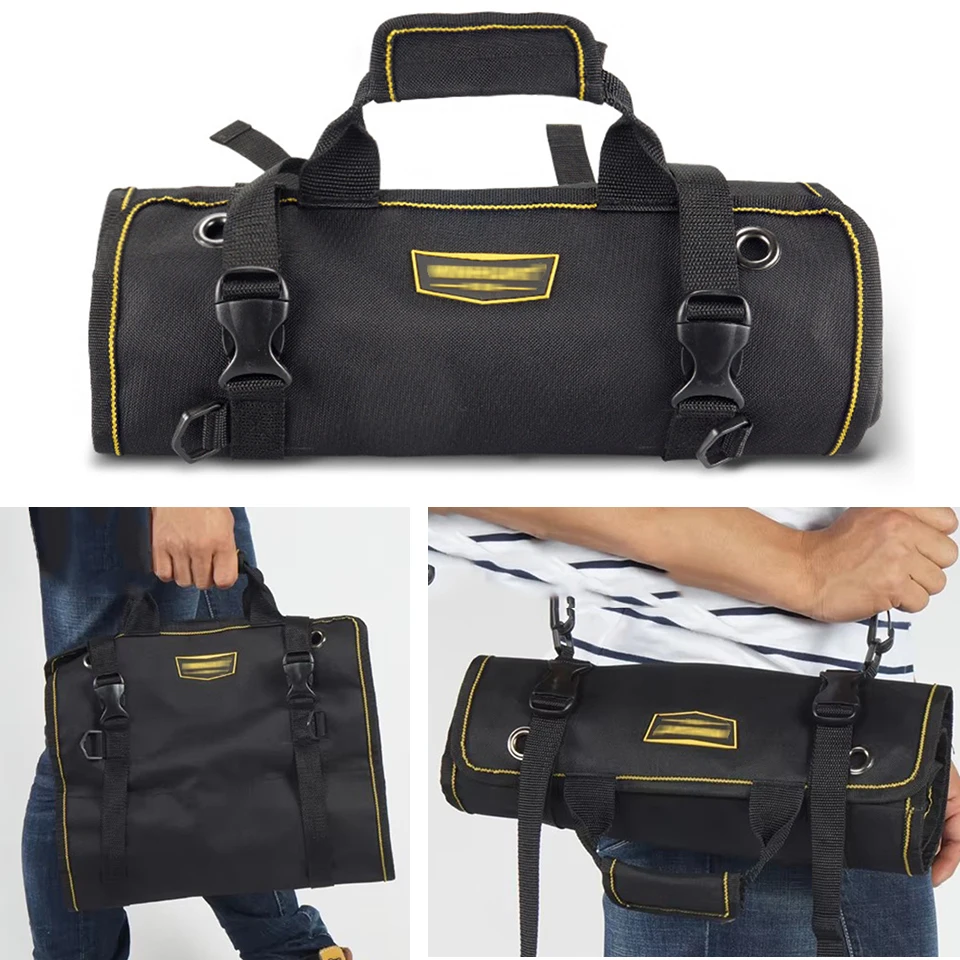 

Large Roll Up Tool Bag Portable 11Pockets Tool Organizer Kit Screwdriver Plier Wrench Knife Storage Electrician Tool Pouch WH047
