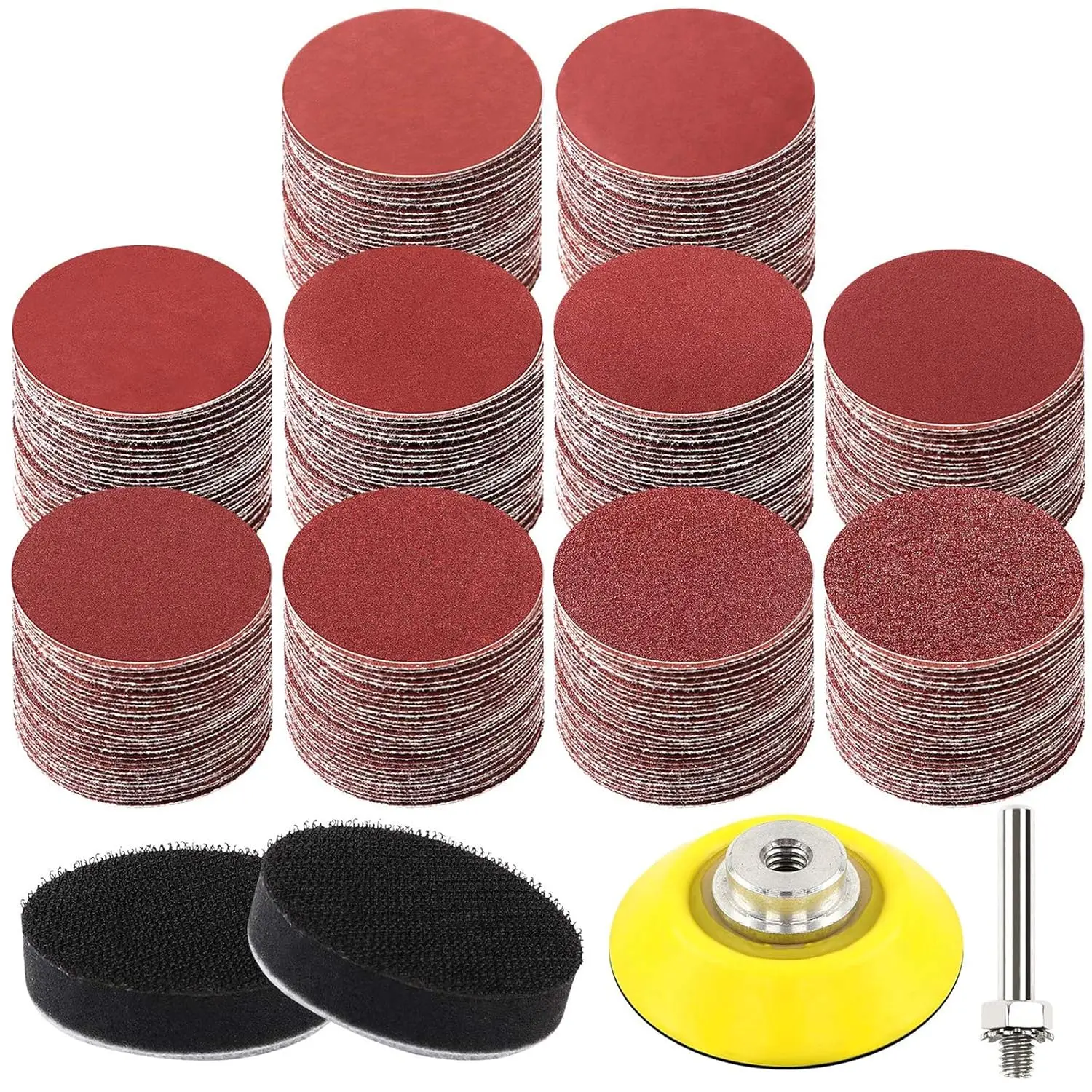 ชุดแผ่นทรายขัดขนาด 2 นิ้ว 300 ชิ้น (ประกอบด้วยแผ่นรองแบบพิเศษ + แผ่นบัฟเฟอร์แบบยืดหยุ่น)