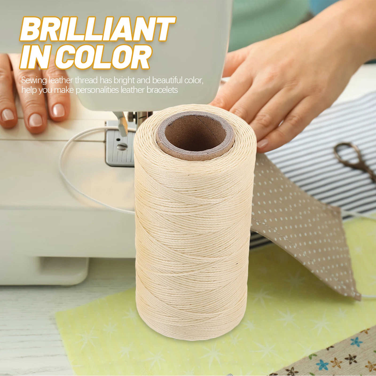 

3pcs 0.8Mm Sewing Wax Thread Hand Stitching Cord For Diy Bags Wallets Repair Flat Waxed Line Durable Strong