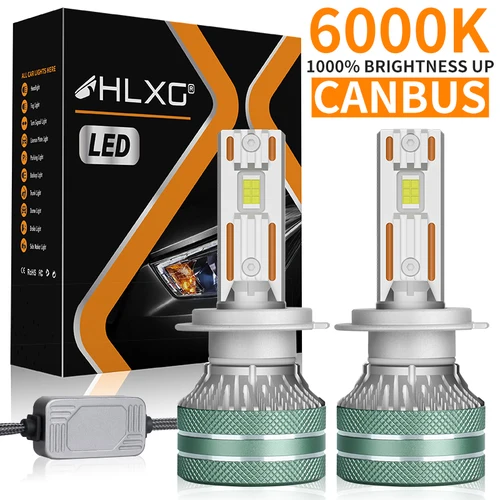 HLXG H7 H4 H11 K5C Faros LED 5570 CSP H11 H1 H3 H8 H9 9005 HB3 9006 HB4 9012 HIR2 Faro de coche de alta potencia 12V 6000K 2 uds