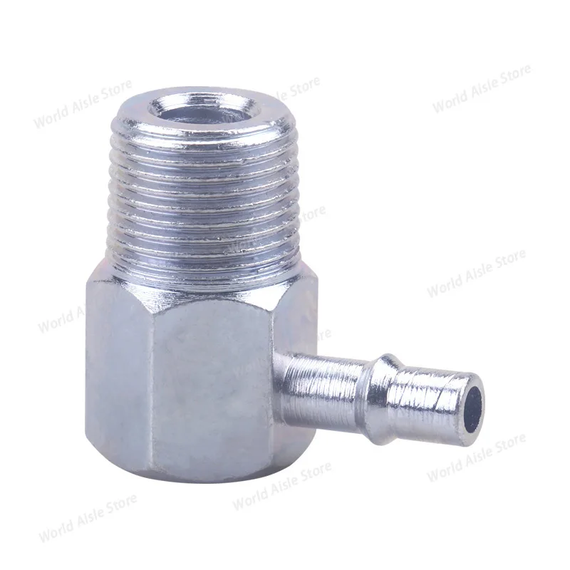 

90-градусный вакуумный фитинг впускного коллектора от 3/8 дюйма NPT до 1/4 дюйма, хромированный алюминий