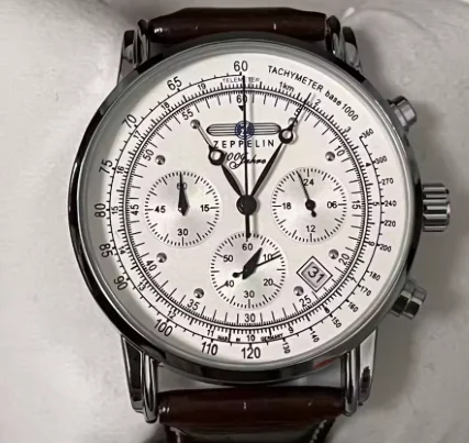 Neue Zeppelin Airship Automatikuhr mit Datumsanzeige, Lederarmband, modische Luxus-Business-Herrenuhr, wasserdicht, Geschenk für Männer