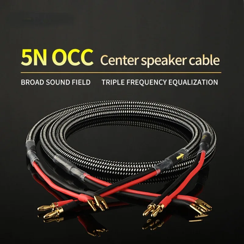 高忠実度バナナとプラグコネクタペア、オーディオスピーカーケーブル、アンプ、hifi、5n、occ、2x2.5 ² 、13awg