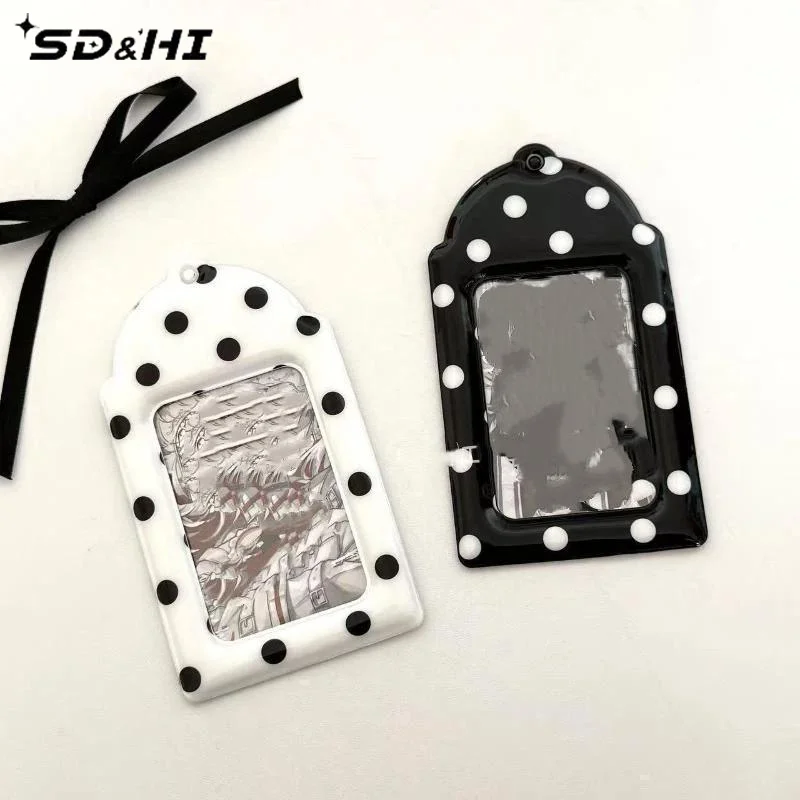 1Pc Dot Card Holder 3 Inch Photocard Card Sleeve Kpop Idol Card Holder Backpack Accessories Pendant Keychain Fans Gifts