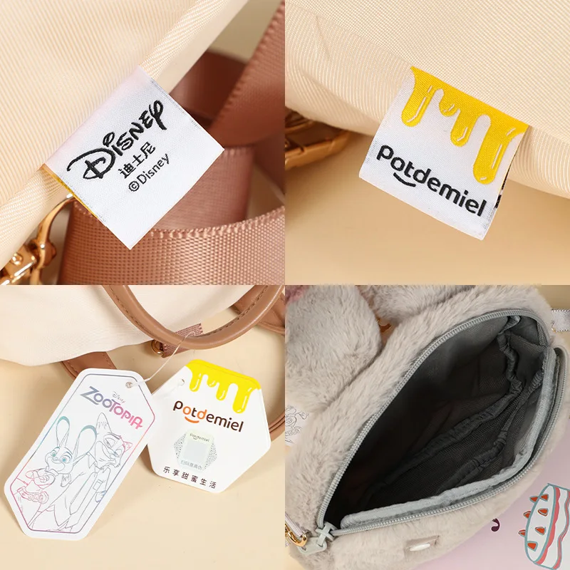 Disney New Zootopia Judy Hopps Nick Wilde Stuffed Animal Backpack Spacious Crossbody Bag For Kids Adults