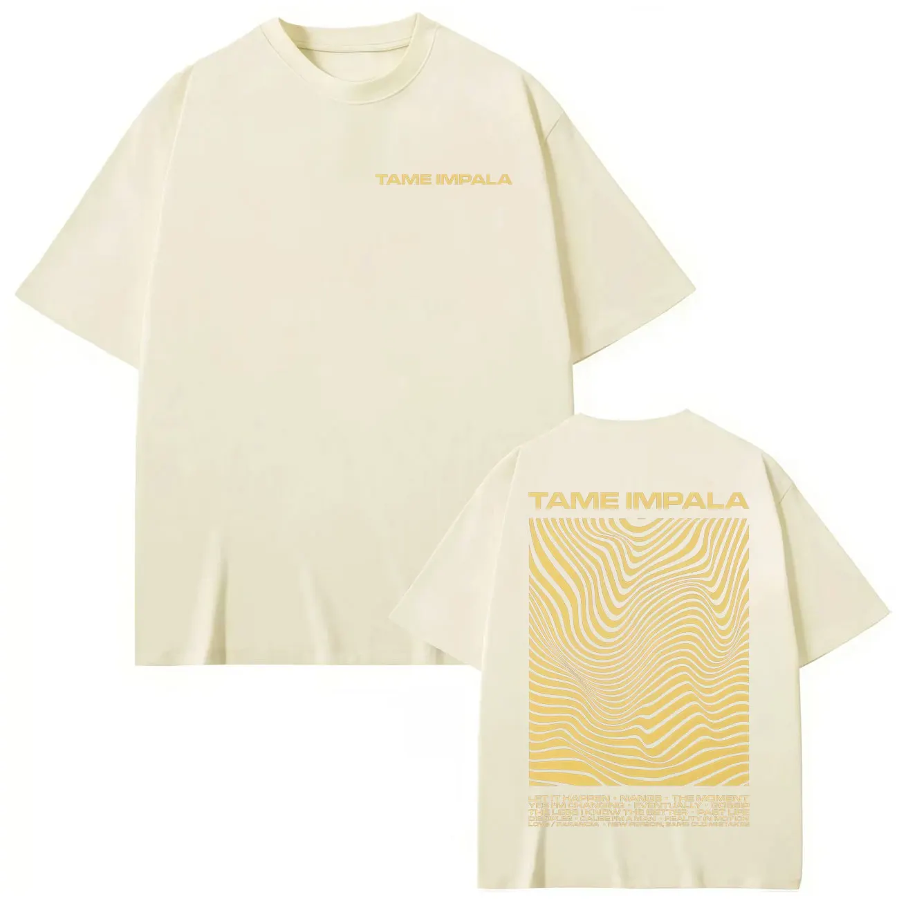 Rock Band Tame Impala Merch T-Shirt Hochwertige Mode Übergroße T-Shirts für Männer und Frauen Sommer Lässiges Baumwoll-Kurzarm-T-Shirt. – Detail 8