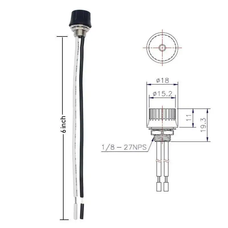 ON/OFF Rotary Stye Single Pole Canopy Switches With Two 4