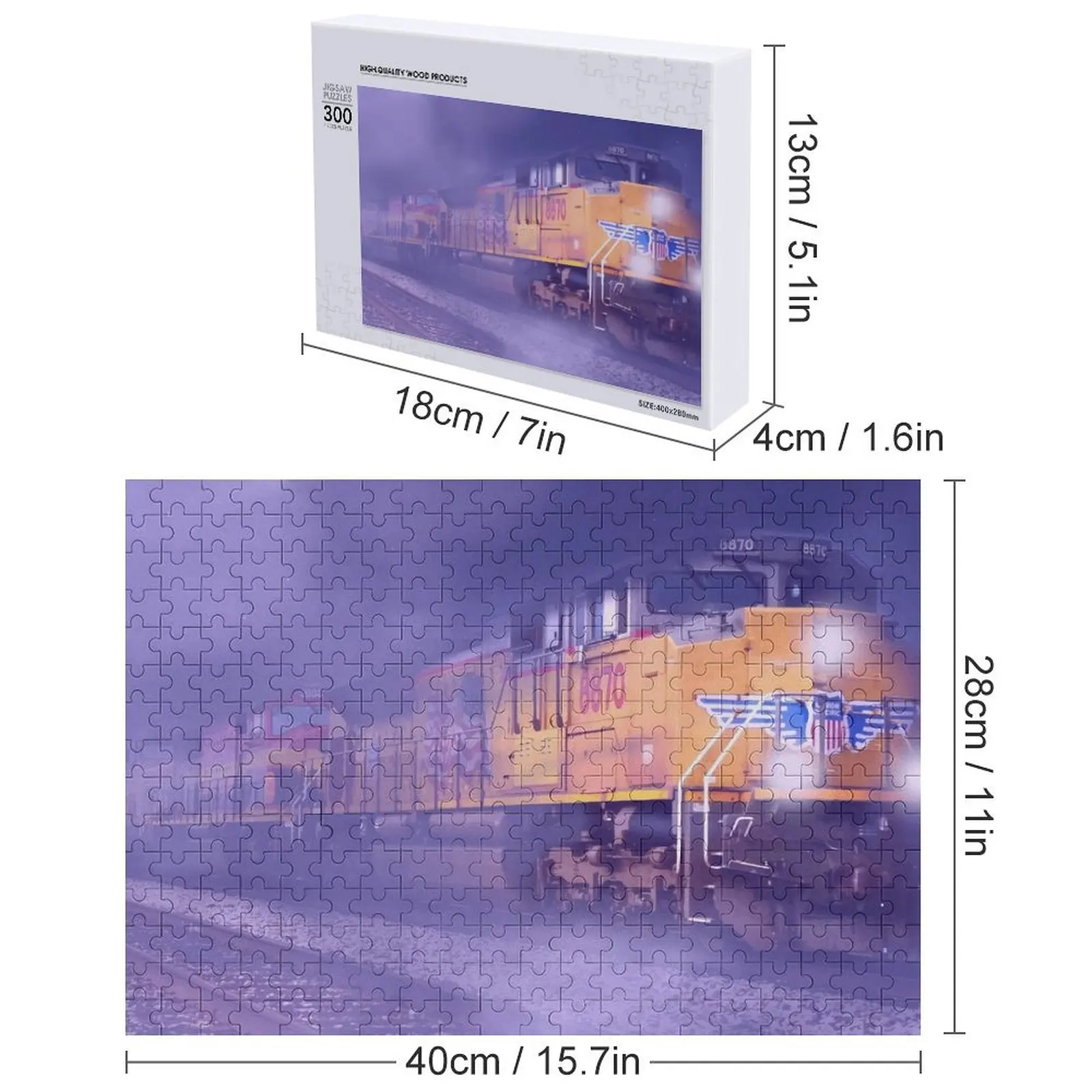 Puzzle de tour de train brumeux IQ pour enfants