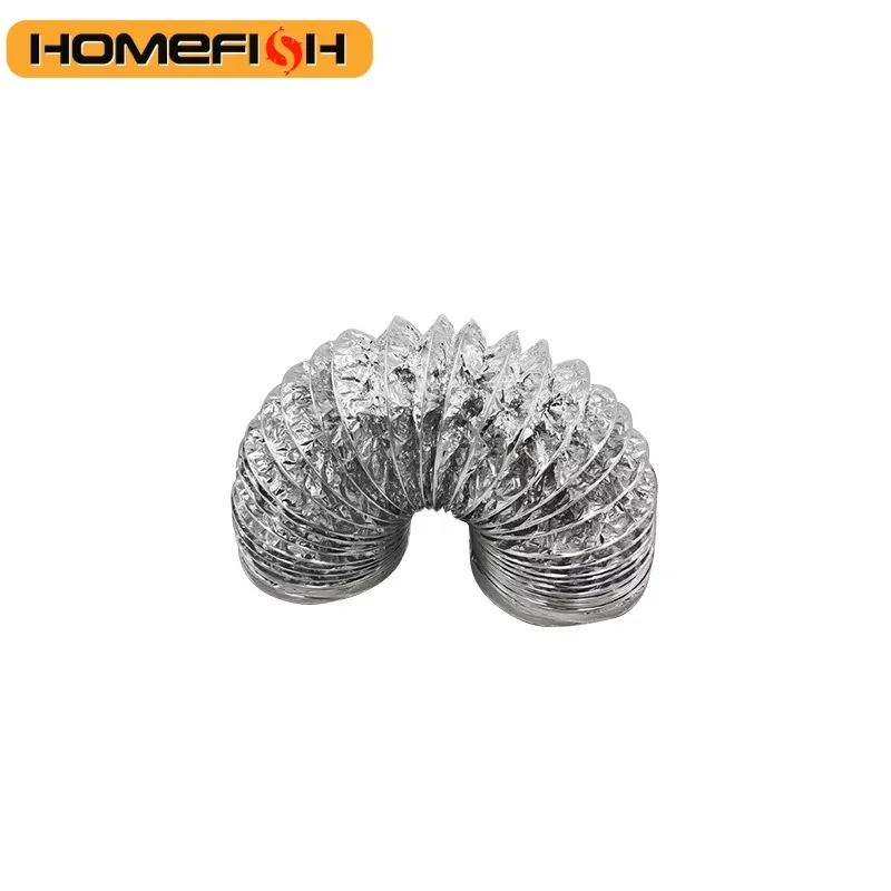 4inch Aluminum Ventilator Pipe Air Ventilation Hose Flexible Exhaust Duct 1.5M