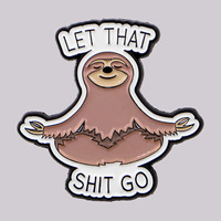 Cute Sloth Enamel Pin Funny Animal Brooch Pines Lapel Pins Badge on Backpack Clothing Accessories Quote Jewelry Friends Gifts