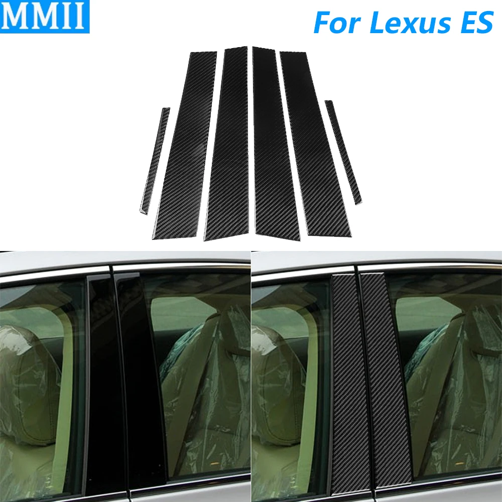 

Для Lexus ES ES350 ES240 2006-2012 настоящее углеродное волокно, внешняя дверная панель B-стойки, накладка, автомобильные аксессуары, декоративная наклейка