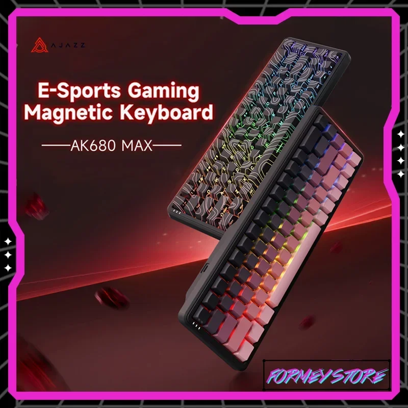 AIAZZ AK680 Max Magnetic Switch Keyboard RT0.01 TOP Structure Hot Swappable RGB 8k Polling Rate Custom Gaming Keyboard