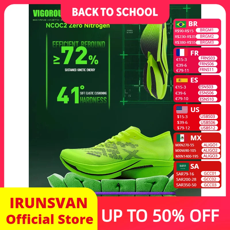Tênis Esportivos com Placa de Carbono IRUNSVAN, Tênis Profissionais para Maratona, Absorventes de Impacto, Respiráveis, Unissex 095