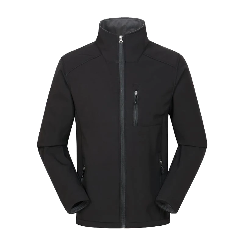 Trvlwego Herren Soft shell Jacke Trekking Fleece gefüttert wasserdicht wind dicht leichte Oberbekleidung voller Reiß verschluss Wander arbeit Reise mantel