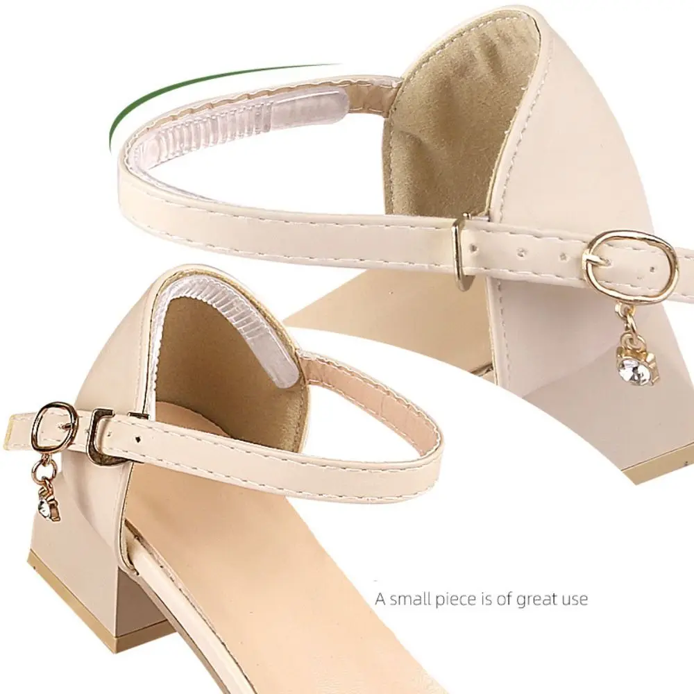 고품질 실리콘 신발 뒤꿈치 삽입 투명 신발 끈 스티커 실리콘 젤 패드 발 뒤꿈치 보호 쿠션 성인