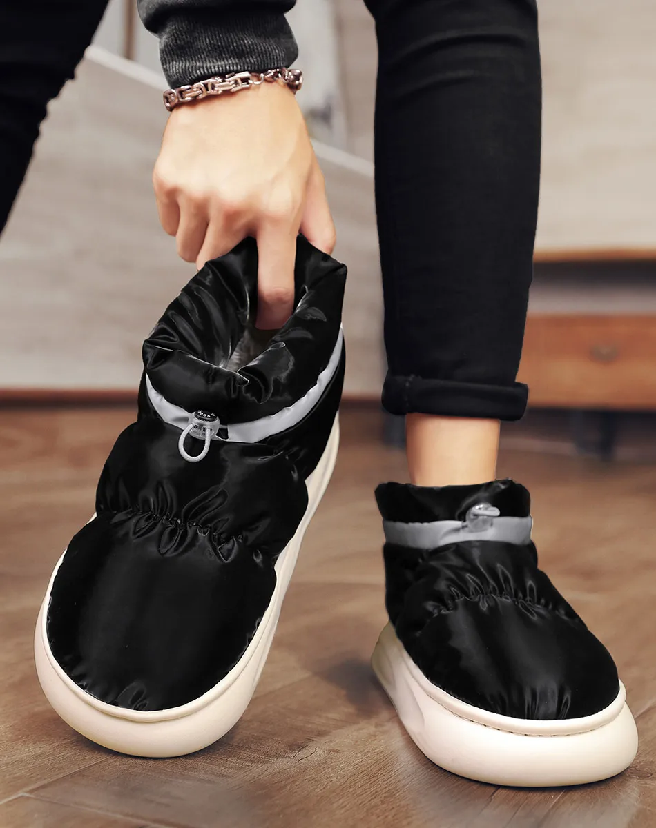 Домашние тапочки, обувь для спальни, зимние сапоги для родителей и детей, теплая хлопковая обувь на флисовой подкладке, мужская уличная женская повседневная обувь