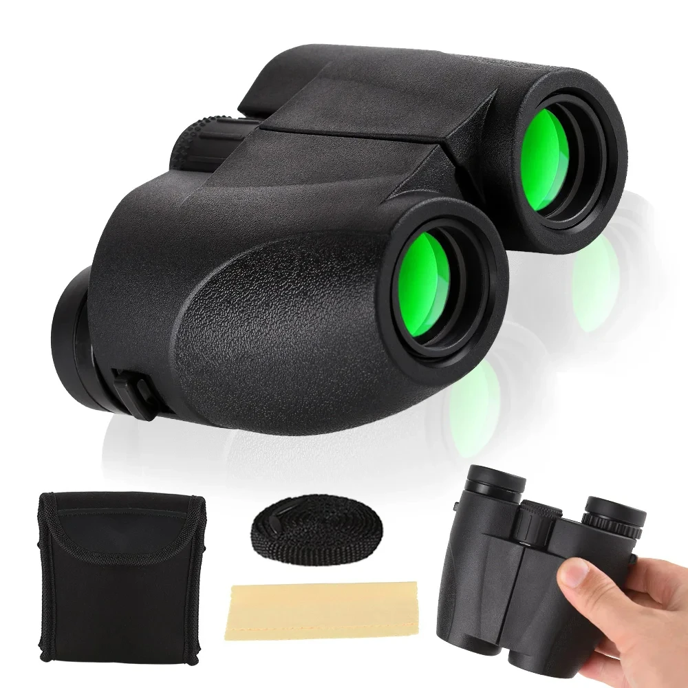 12x25 HD Binoculars Portable Powerful Binocular Telescope for Outdoor Activities Camping Hiking for Adults Kids Gifts