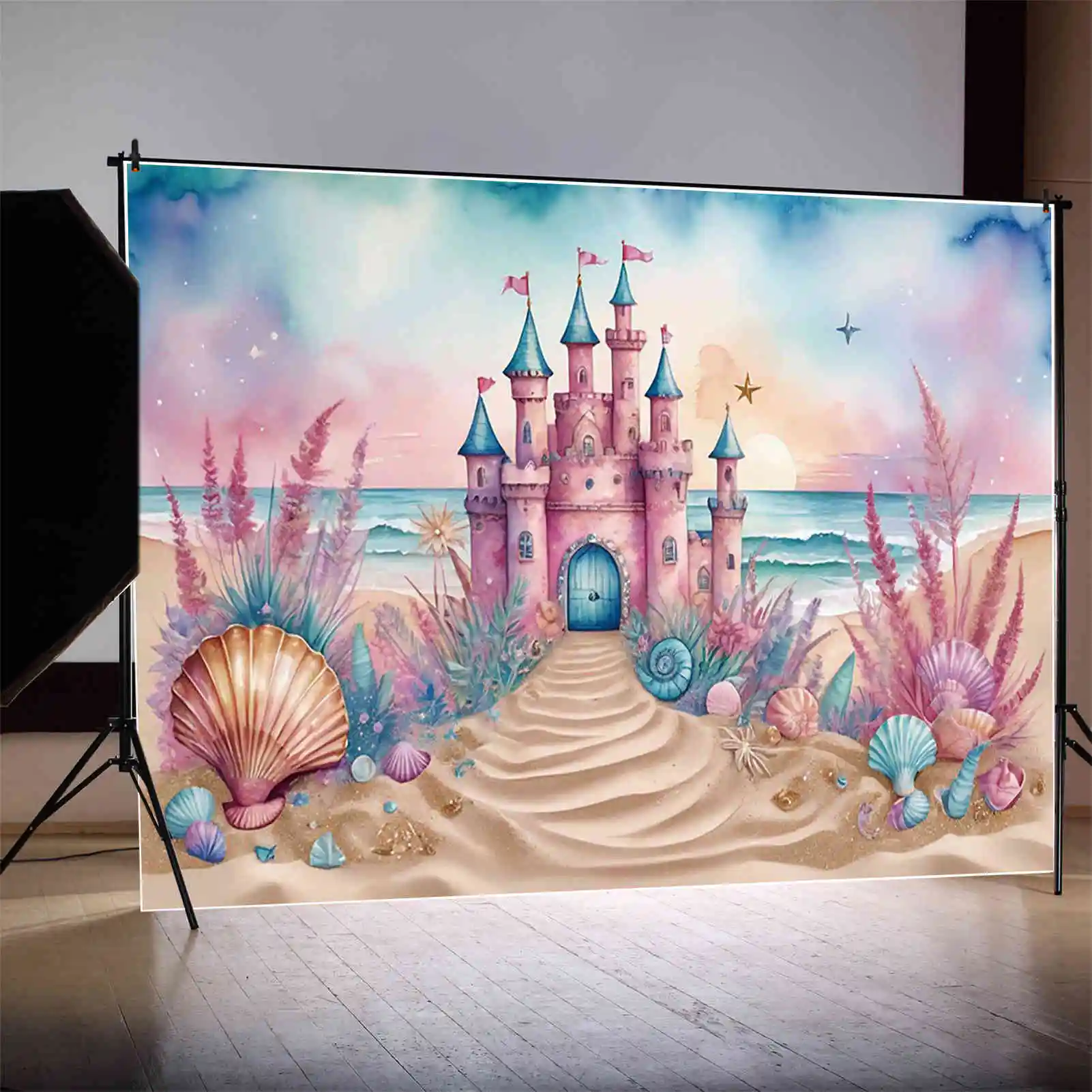 Children Birthday Party Photo Zone Studio Backdrop Candyland Mermaid Frozen Princess Background Photography Photobooth