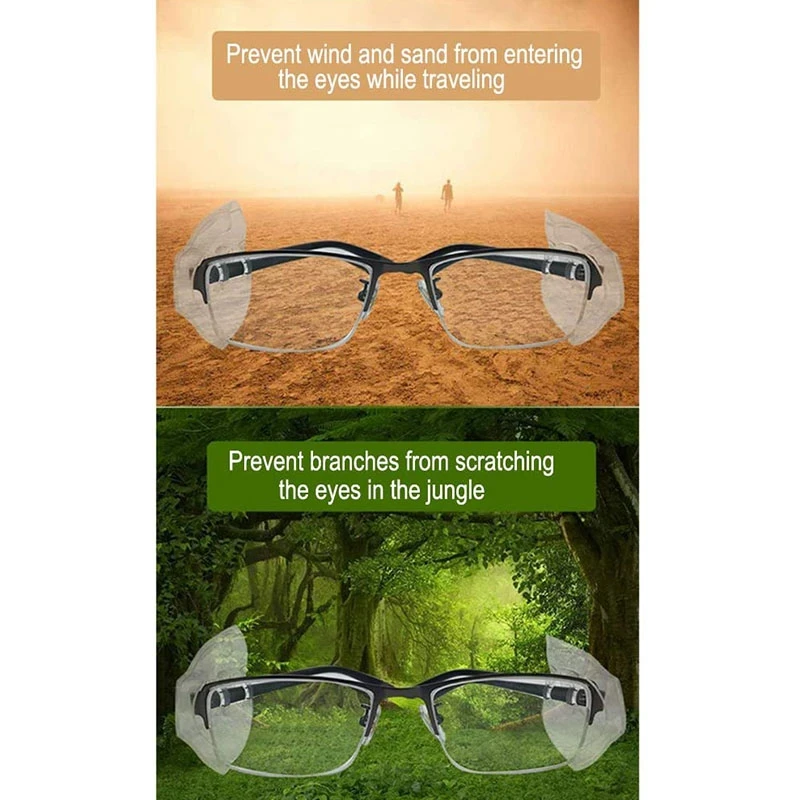 HOT! 8 Pairs Safety Eye Glasses Side Shields Slip On Clear Side Shields For Safety Glasses Fits Small To Medium Glasses