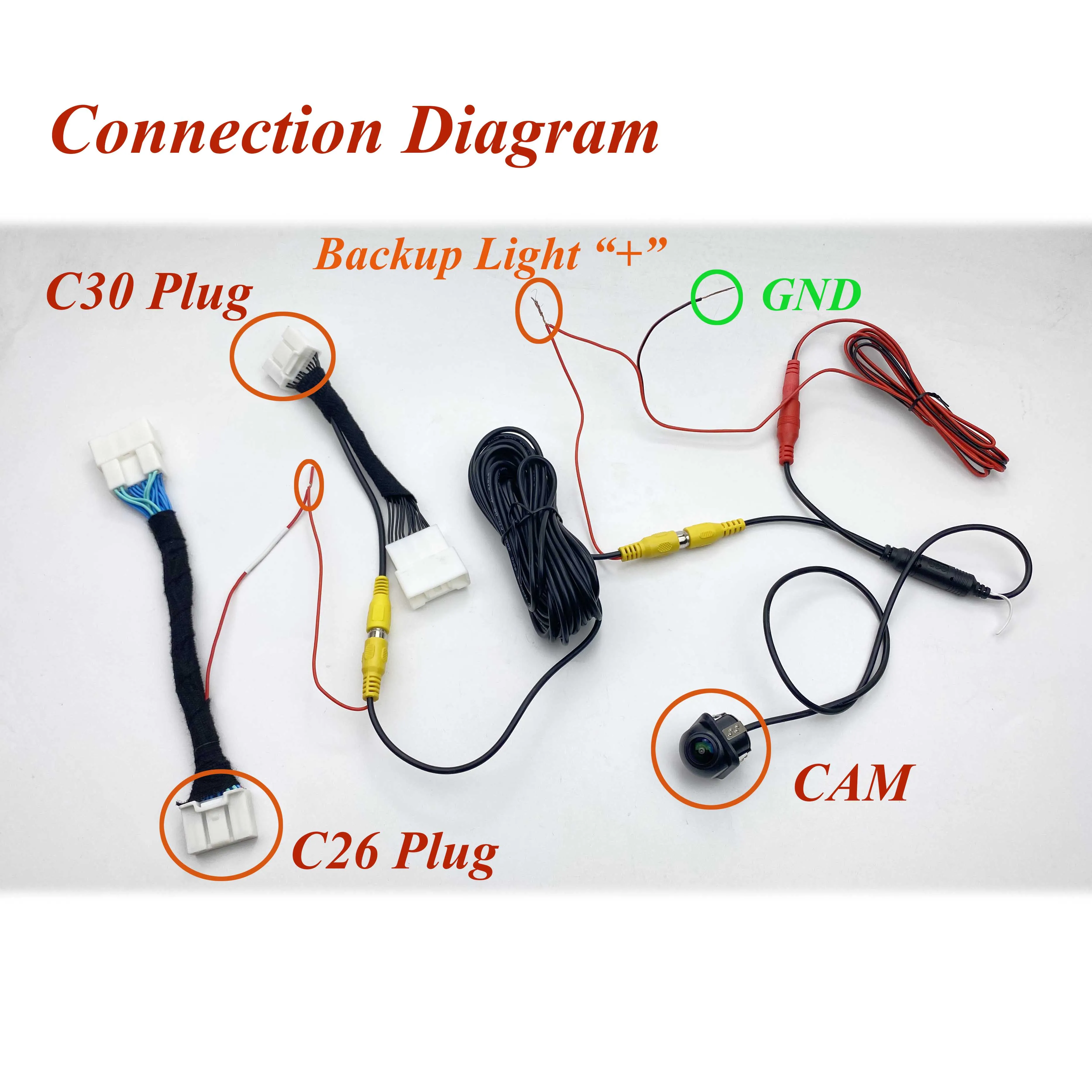 JIAYITIAN Camera Adapter Cable For Toyota Corolla Cross 2021~  C28 C30 Pins work with Factory Monitor Head Unit for backup CAM