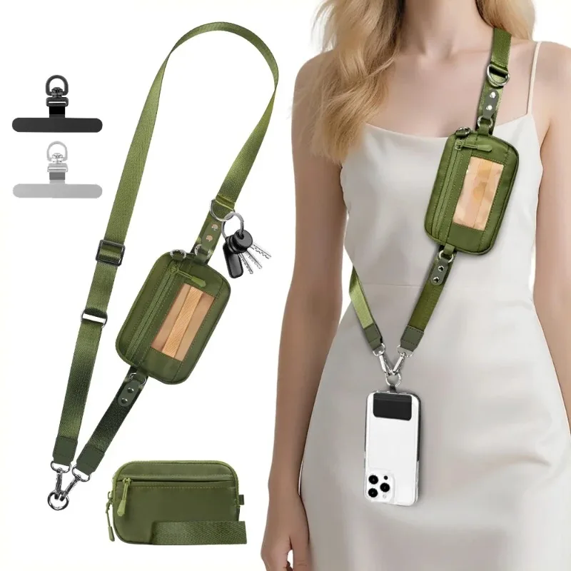 Crossbody Bag for Women Nylon Shoulder Strap Multifunctional Adjustable Strap Crossbody with Wallet Can Hold Keys, Credit Cards
