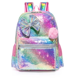 Mochila escolar con lentejuelas para niñas, Linda mochila para estudiantes de preescolar, primaria