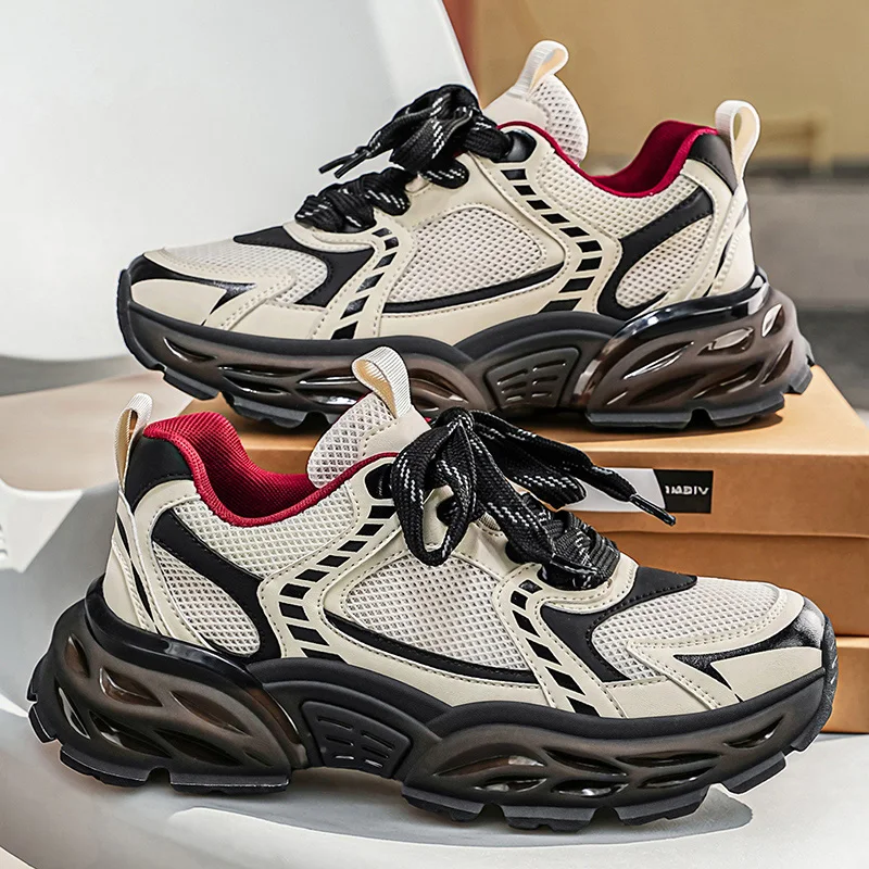 Chunky sneakers four seasons breathable light soft sole outdoor racing running shoes casual anti slip fashion speed sports shoes