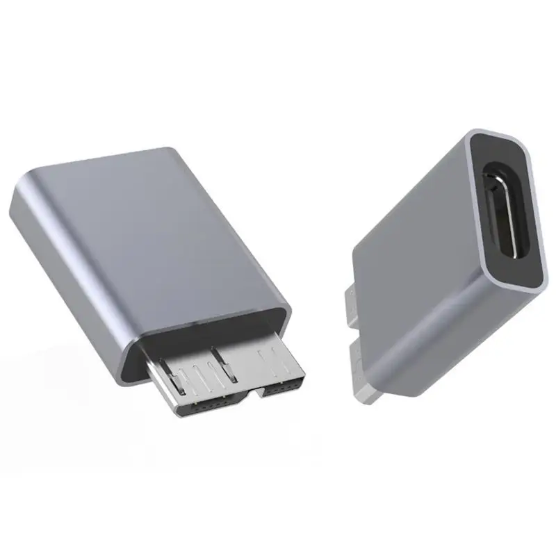 Aluminum Alloy Housing USB3.1 Type-C Female To Micro B USB3.0 Male Adapter Mac Connection Mobile Hard Drive Case