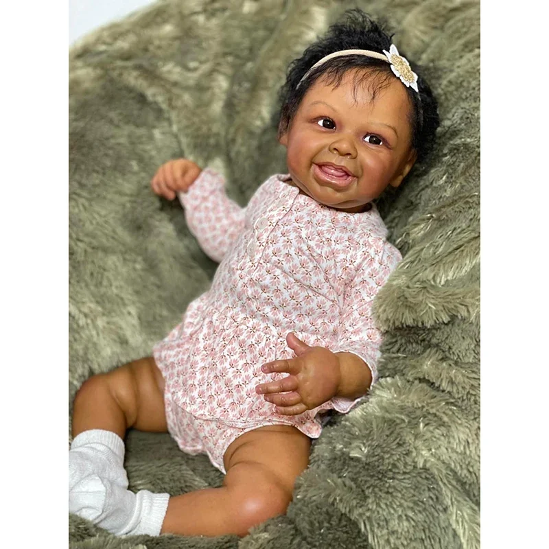 48CM Finished Reborn Baby Doll Harper with Rooted Hair Fresh Colors Kids Toys Real Baby Hand-designed Reborn Doll