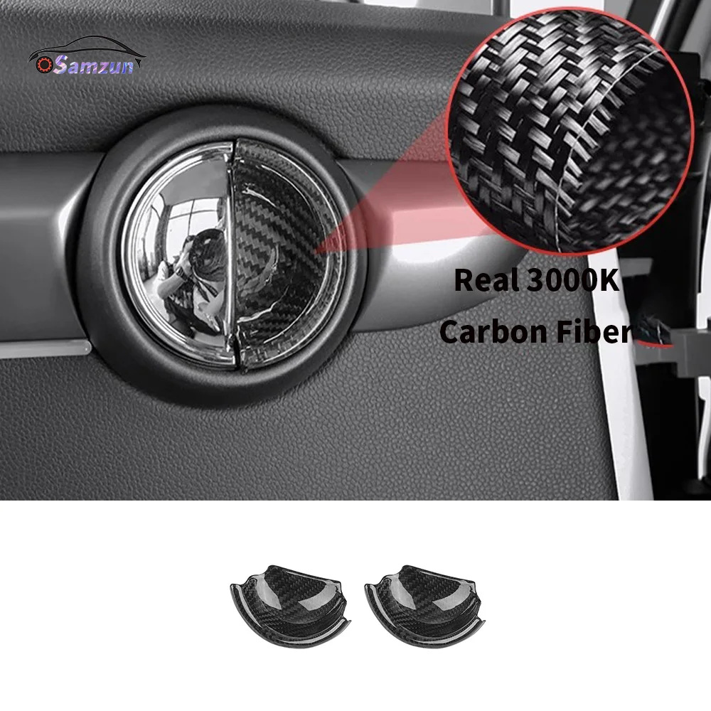 Real Carbon Fiber For MINI Cooper F54 F55 F56 F57 F60 Car Interior Door Handle Cover Accessories Inner Pull Handle Stickers Case