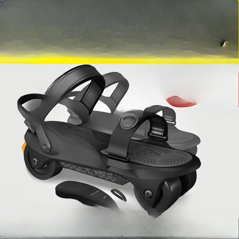 Electric roller skates, dog walking, street brushing, folding, portable electric skateboard skates