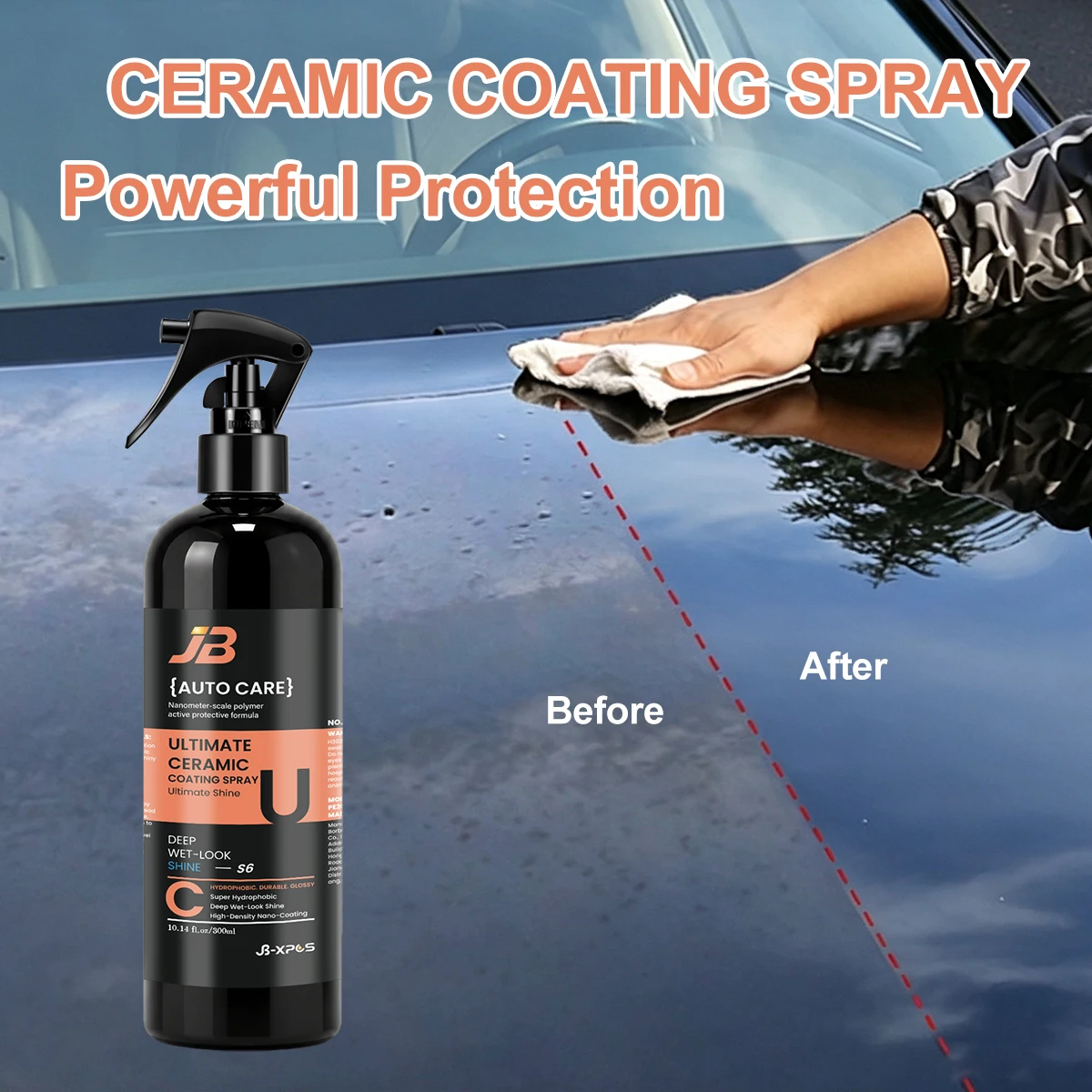Ultimate Ceramic Coating Spray, High Gloss Protective Coating For Car Paint Surface Long Lasting Auto Care YT0406