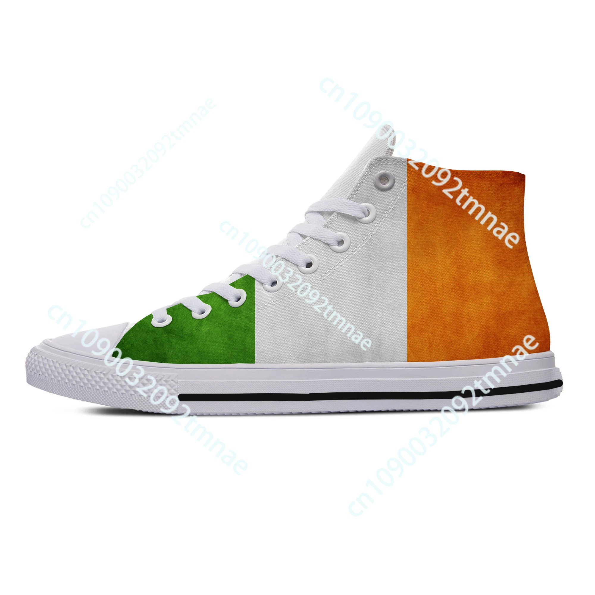 Cool Ireland Flag Four Leaf Clover New Arrive Fashion High Top Canvas Shoes Men Women Casual Shoes Sneakers Classic Custom Shoes