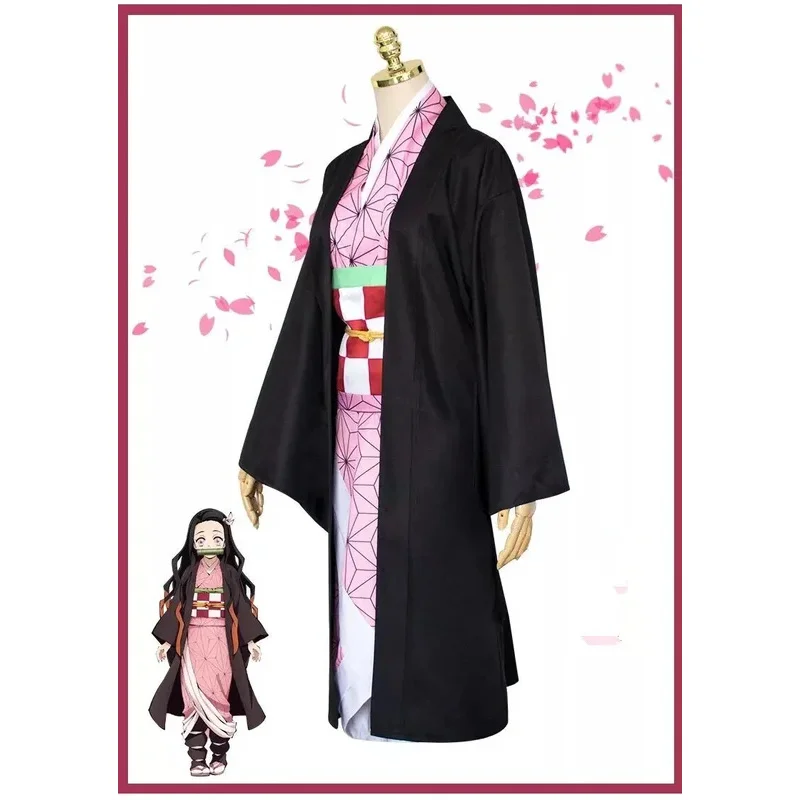

Nene 2025 Demon Slayer Kamado Nezuko Cosplay Halloween Costume Party Clothes Anime Kimetsu No Yaiba Outfit Wig Shoes Set