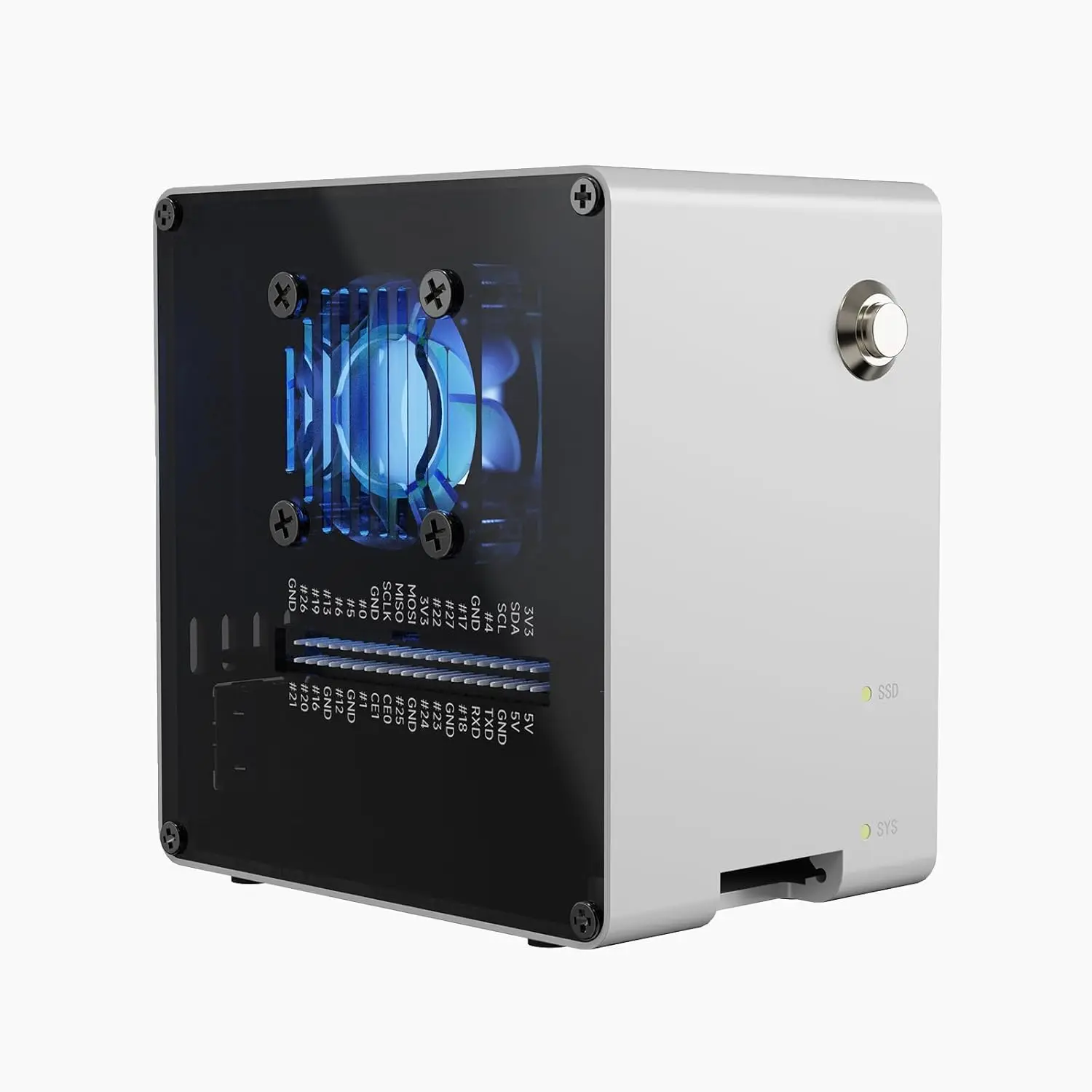 Pironman 5-Mini NVMe M.2 SSD PCIe 2.0/3.0 Mini PC Case for Raspberry Pi 5, Hailo-8L, AI Agent OpenClaw, RGB(RPI5 Not Included)