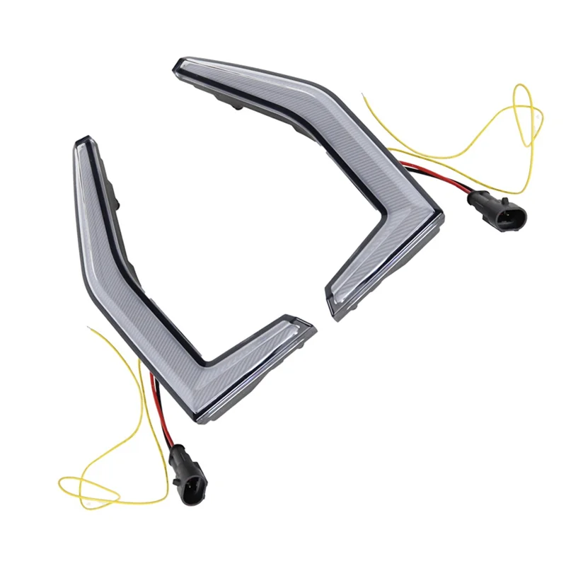 

For Kawasaki Teryx KRX 1000 2020-2024 Trail Special 2021-2024 Front LED Grille Lights Fang Turn Signal Light For UTV ATV-N25R