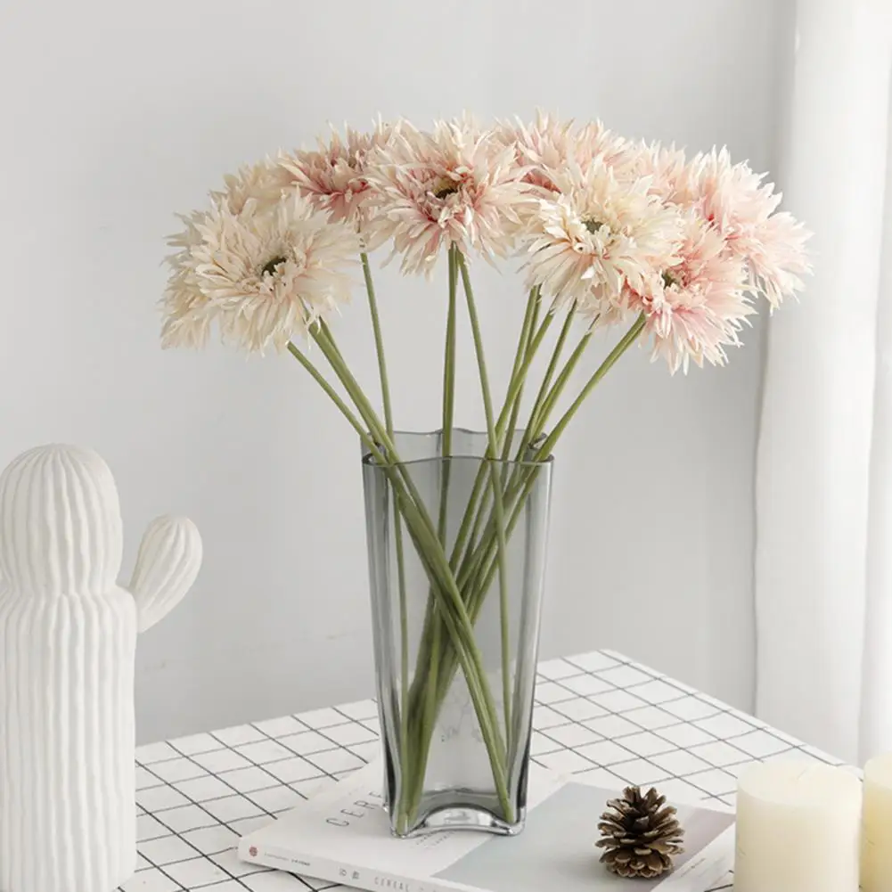 Artificial Flowers Decorative Gerbera Non-fading Realistic Flower Arrangement Simulation Gerbera Home Decor