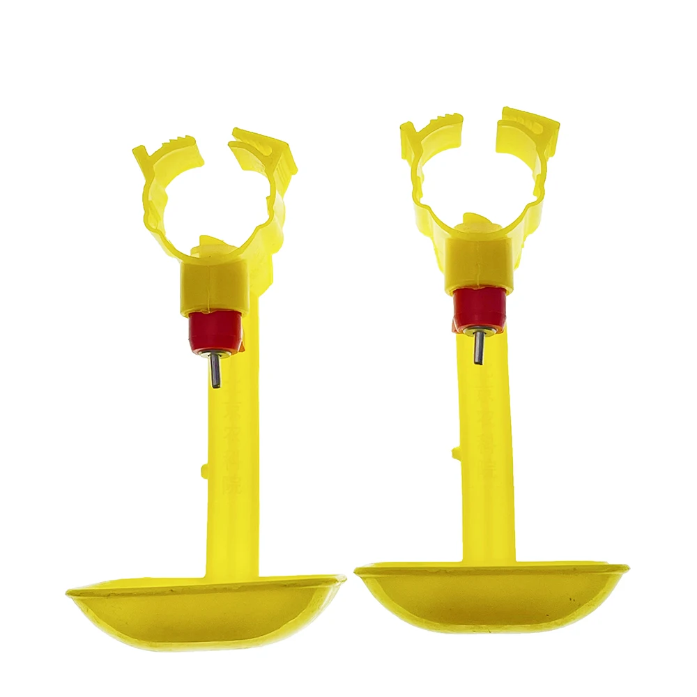 8PCS Poultry Chicken Plastic Nipple Drinker With Tray Automatic Connect With 25mm Round Pipe Day Old Chick Broiler Farming Tools