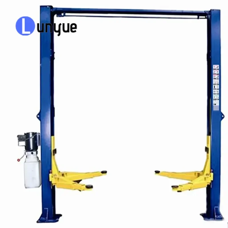4 Ton Gantry Car Lift and 3 Ton Two Post Auto Hoist Clear Floor Manual One Side Release for Garage Workshop Vehicle Repair