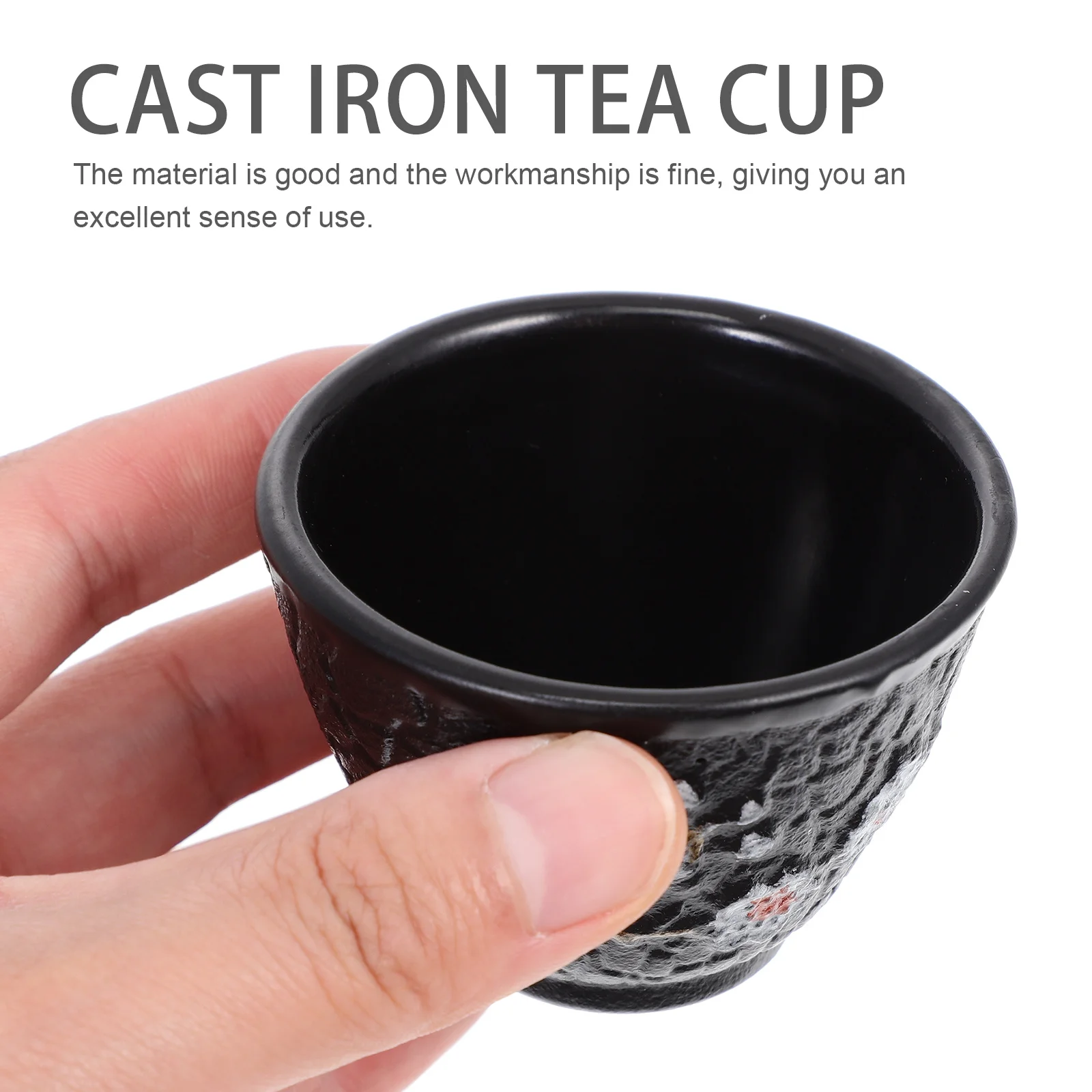

Cast Iron Tea Cup Japanese Style Retro Kung Fu Teaware Set Dishwasher Safe For Hot Cold Drinks Tea Drinking Cup