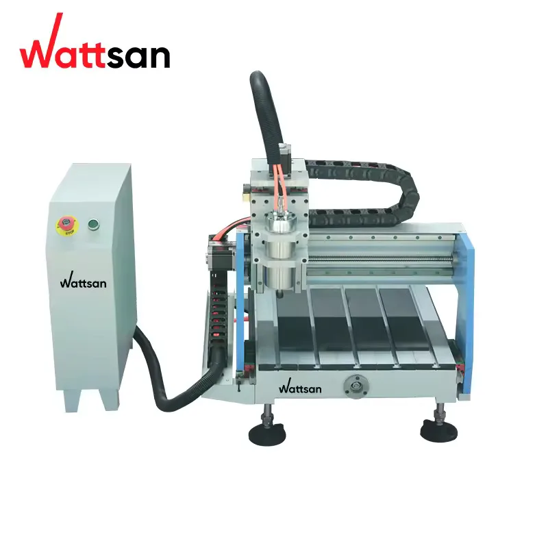 Wattsan 0404 Mini Desktop Mini Cnc Router Lathe Machine 1.5KW  Flexible Shaft Water Pump Artcam - view 6