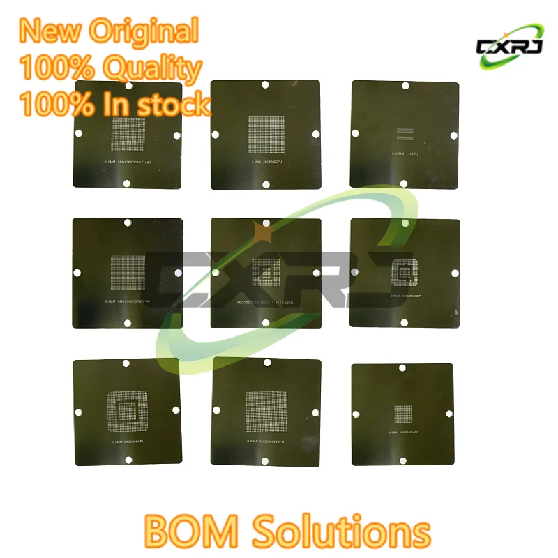 9 unids/lote XBOX360 CPU GPU plantillas 90*90mm BGA Reballing Station consola de juegos CSP HANA GPU-B CPU-A01 reparación de Reballing