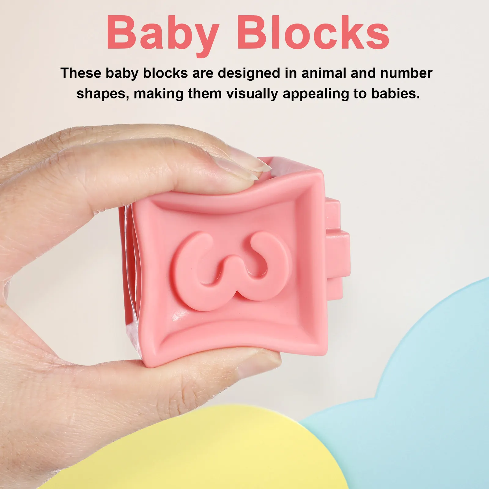 

12 Pcs Baby Blocks Infant Soft Building Toy for Toddlers Girls Kindergarten Toys