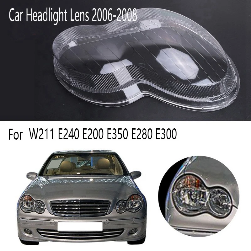 10X Car Headlight Lens Glass Lampshade Fog Lamp Cover Headlight Cover For Benz Mercedes W211 E240 E200 E350 E280 E300