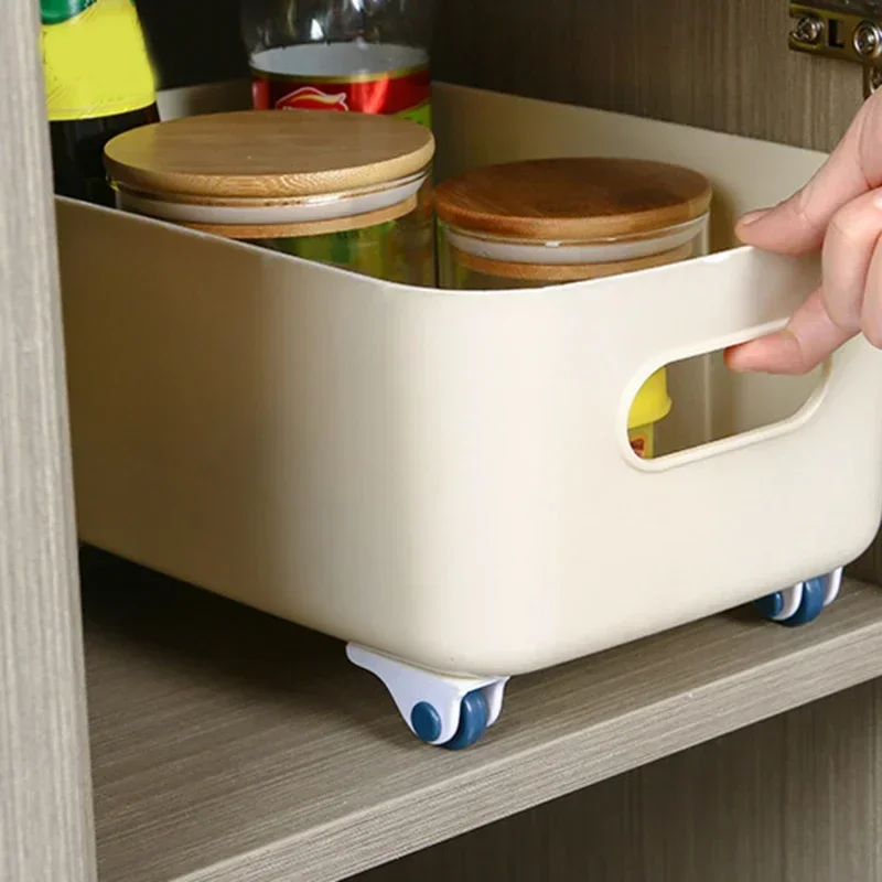 4Pcs/set Roller Wheels For Furniture Directional Furniture Caster Self Adhesive Wheels Mute Multifunctional Cabinet Trash Can