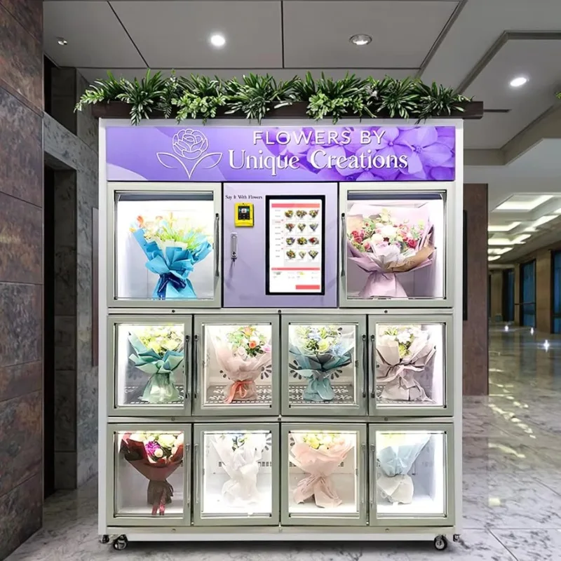 Custom Flower Vending Machine Intelligent Flower Vending Kiosk Equipped Suitable for Streets, Scenic Spots, and Stations